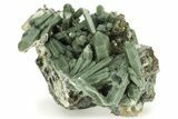 Green, Hedenbergite Included Quartz on Ilvaite - Mongolia #226198-1